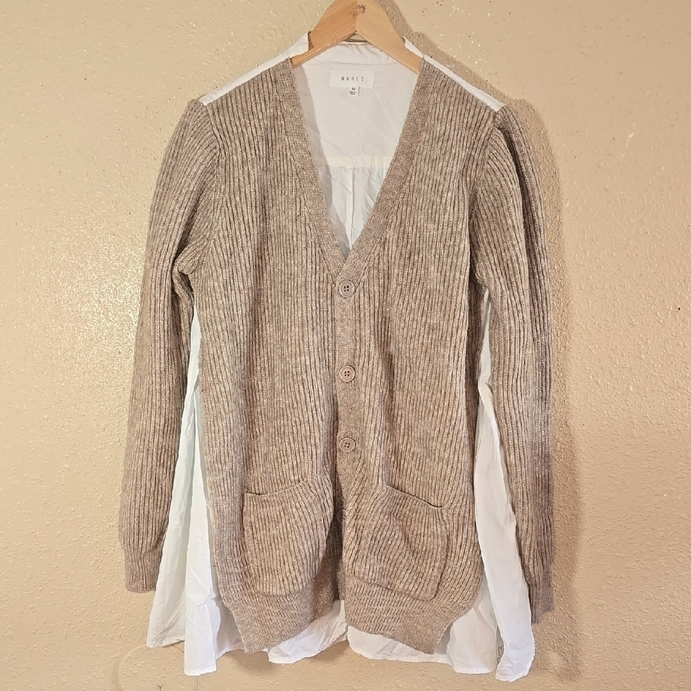 Mable Women's Beige Cardigan Sweater